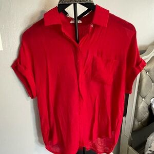 Men's Red Casual Shirt